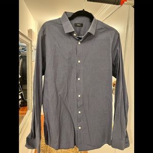 Men’s theory button down size 16.5R blue